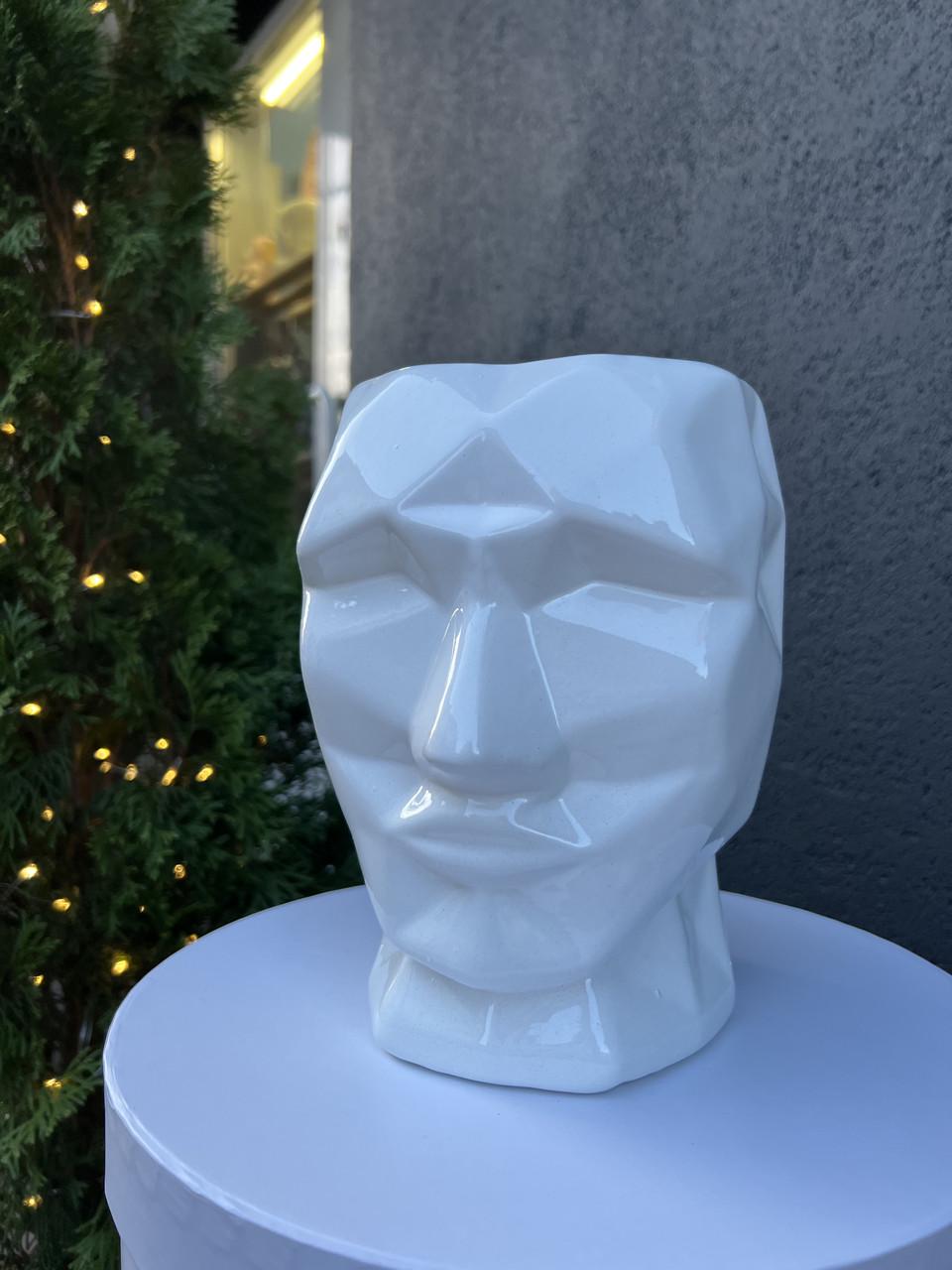 Ваза Boxiku Nana керамическая ceramics Кай 19 см Белый муар (22540)