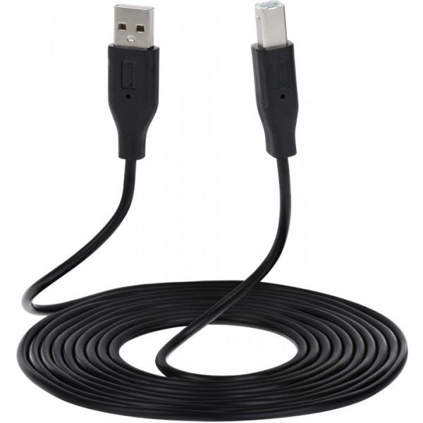 Кабель 2e USB 2.0 AM/BM DSTP 3м, black (2E-W-3169m3) - фото 2