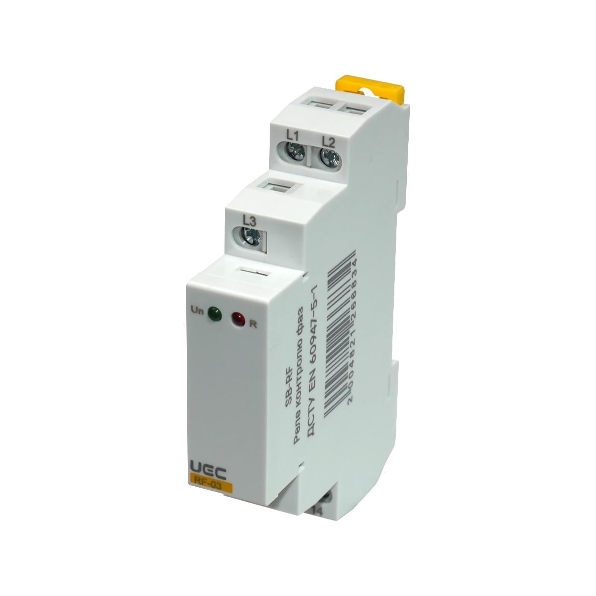 Реле контролю фаз UEC RF-03 3Ф 10А 220-460 AC послідовність фаз/обрив фази (SB-RF-03-220-460VAC)