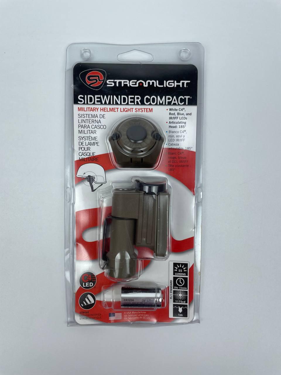 Ліхтарик для шолома з кріпленням Streamlight Sidewinder CompactCoyote (42494)