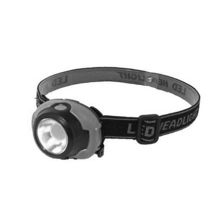 Фонарь налобный 1801-COB с ярким COB LED питание от 3хAAA батареек Серый (2763104949)