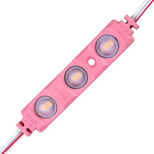 Светодиодный модуль BRT XG194 5630-3 led W 1,5 W 12 В IP65 с линзой полусфера Розовый