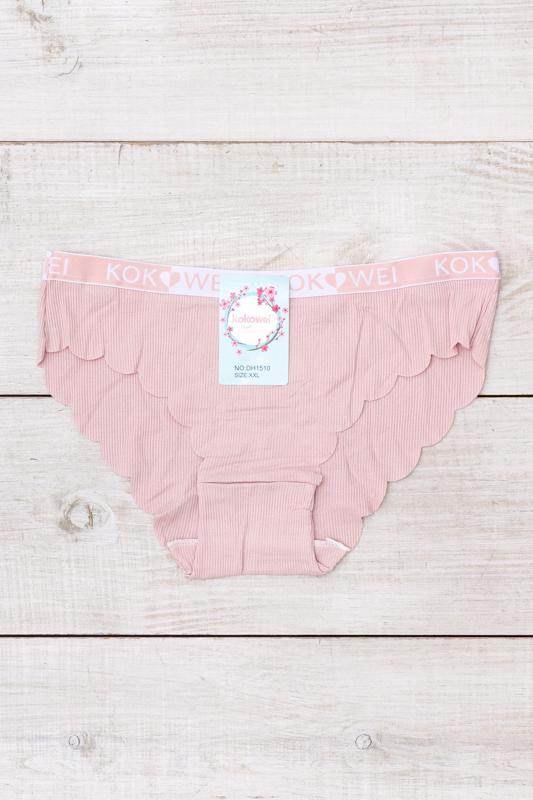 Труси-сліпи жіночі з хвилястим краєм Носи Своє XXL Рожевий (15984)