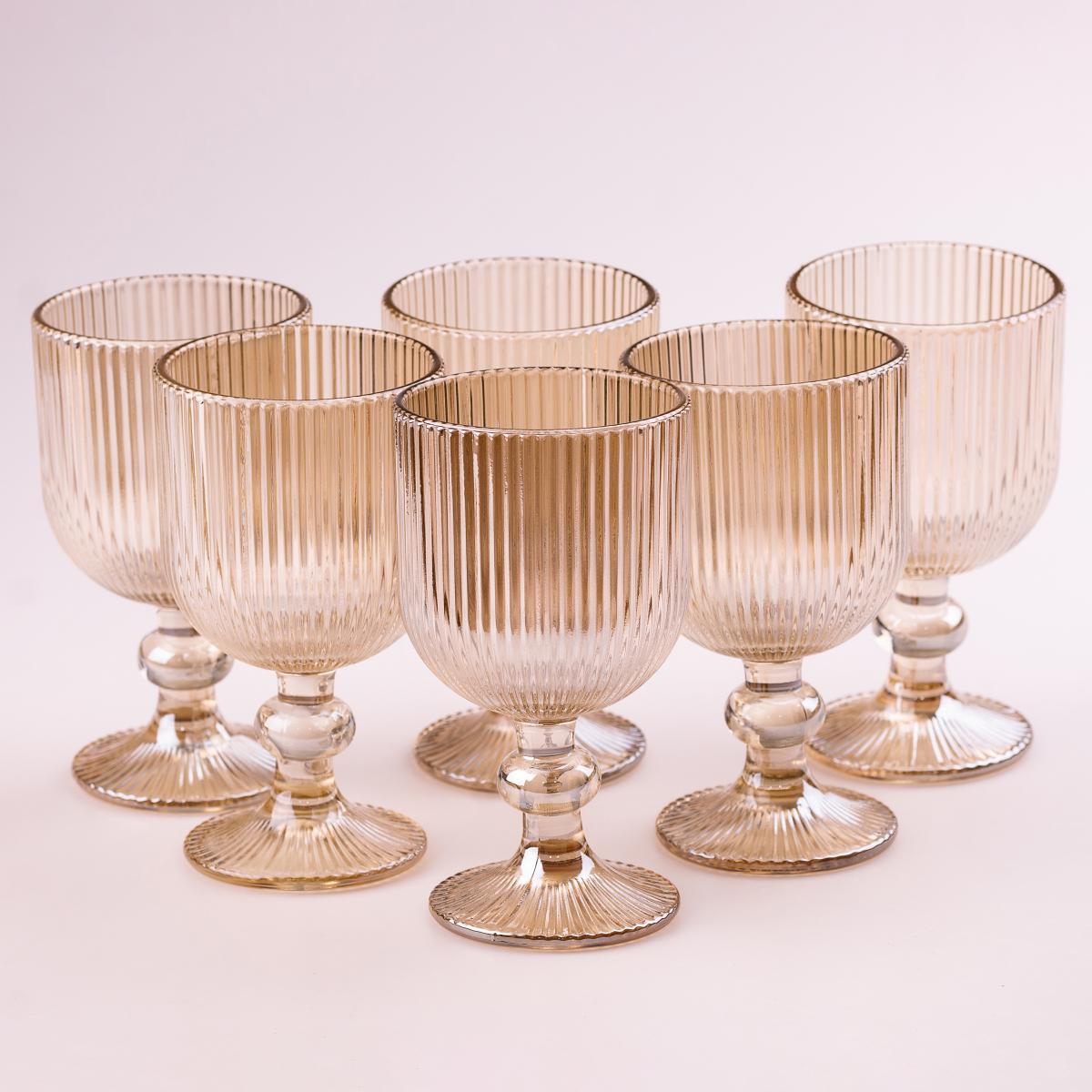 Набір келихів фігурні ребристі із товстого скла 6 шт. Tea (HP7114TC) - фото 1 Набір келихів фігурні ребристі із товстого скла 6 шт. Tea (HP7114TC) - фото 1