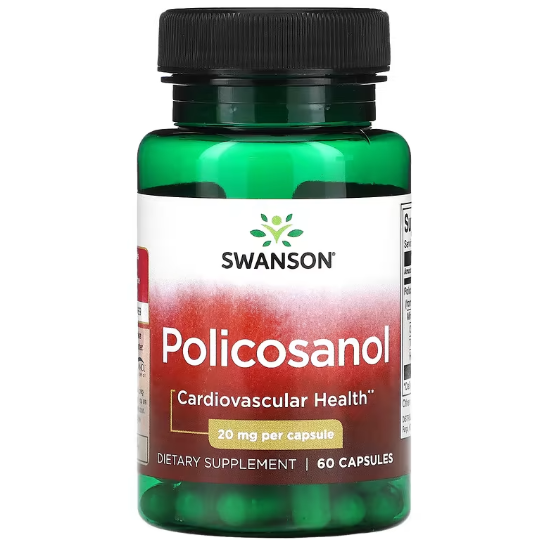 Добавка натуральная Поликозанол Swanson Policosanol 20 мг 60 капсул