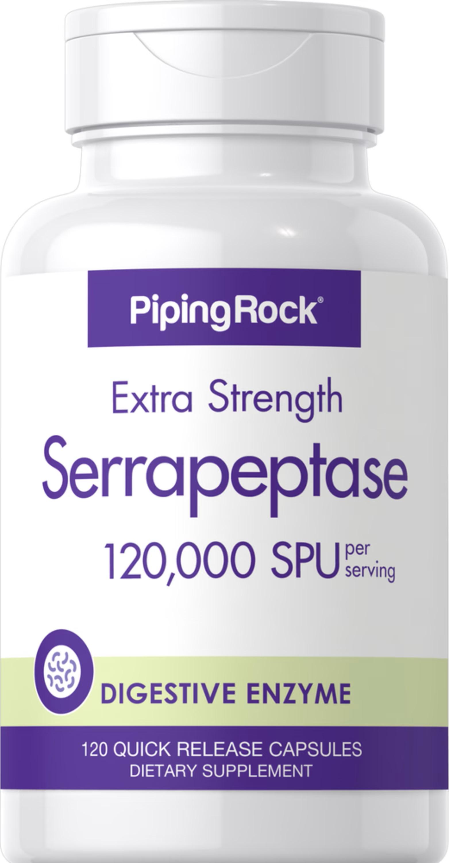 Серрапептаза Piping Rock Serrapeptase 120,000 SPU 120 Quick Release Capsules