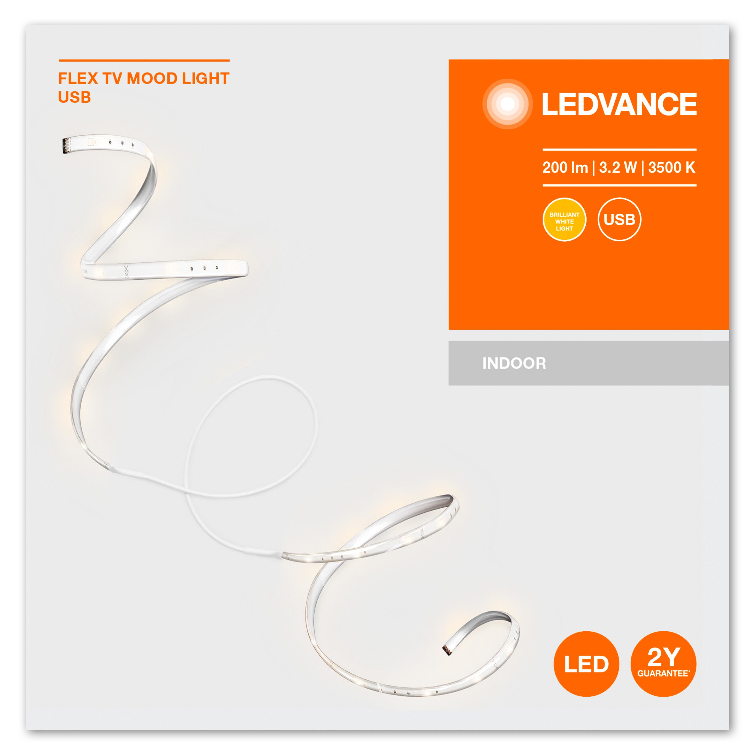 Світлодіодна стрічка Ledvance Flex Tv Mood light 2,7W 5V 110lm 3500K IP20 1500х2,9х8 мм (4058075666894) - фото 4