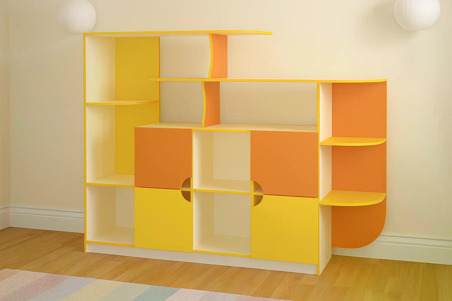 Детская стенка для игрушек Карапуз Yellow/Orange