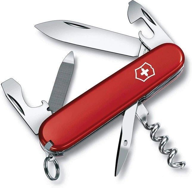 Нож швейцарский Victorinox Sportsman 0.3803 складной мультитул 13 функций 84 мм Красный