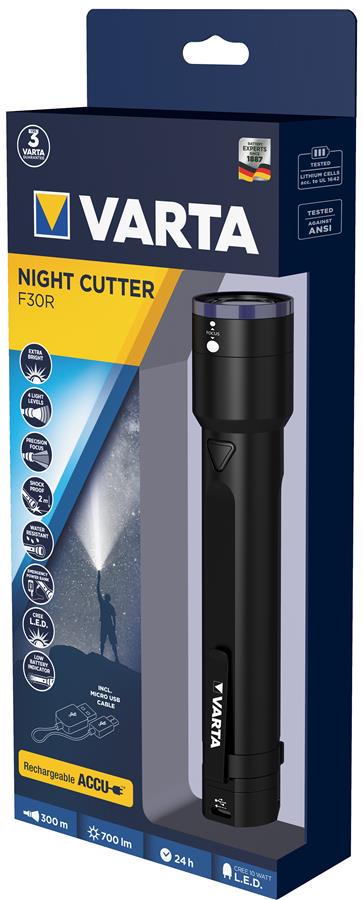 Ліхтар VARTA Night Cutter F30R IPX4 до 700 люмен до 300 метрів перезаряджаємий Micro-USB (18901101111) - фото 7