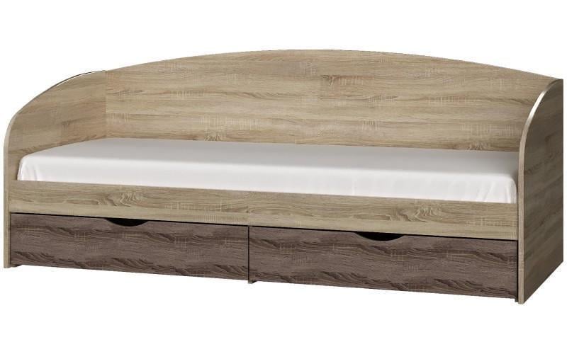 Кровать Эверест Комфорт сплошной щит 80x190 см Дуб сонома/Трюфель (ЕВ20054) - фото 4 Кровать Эверест Комфорт сплошной щит 80x190 см Дуб сонома/Трюфель (ЕВ20054) - фото 4