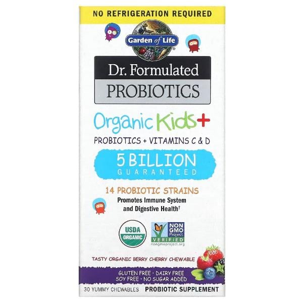 Пробіотик Garden of Life Dr. Formulated Organic Kids з 30 Chewables Berries (000021501)