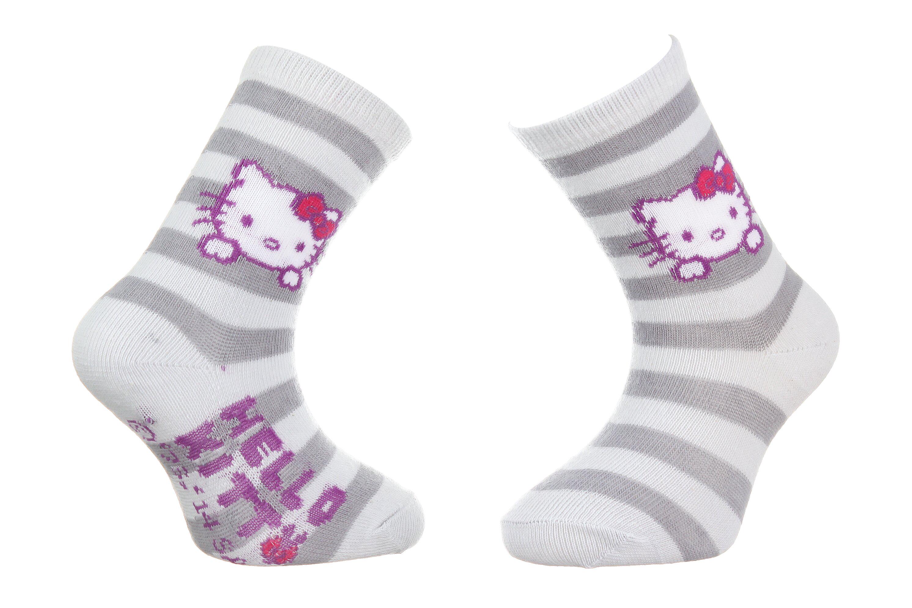 Носки Hello Kitty Head Hk Stripes р. 19-22 Gray (3277р. 0-6)