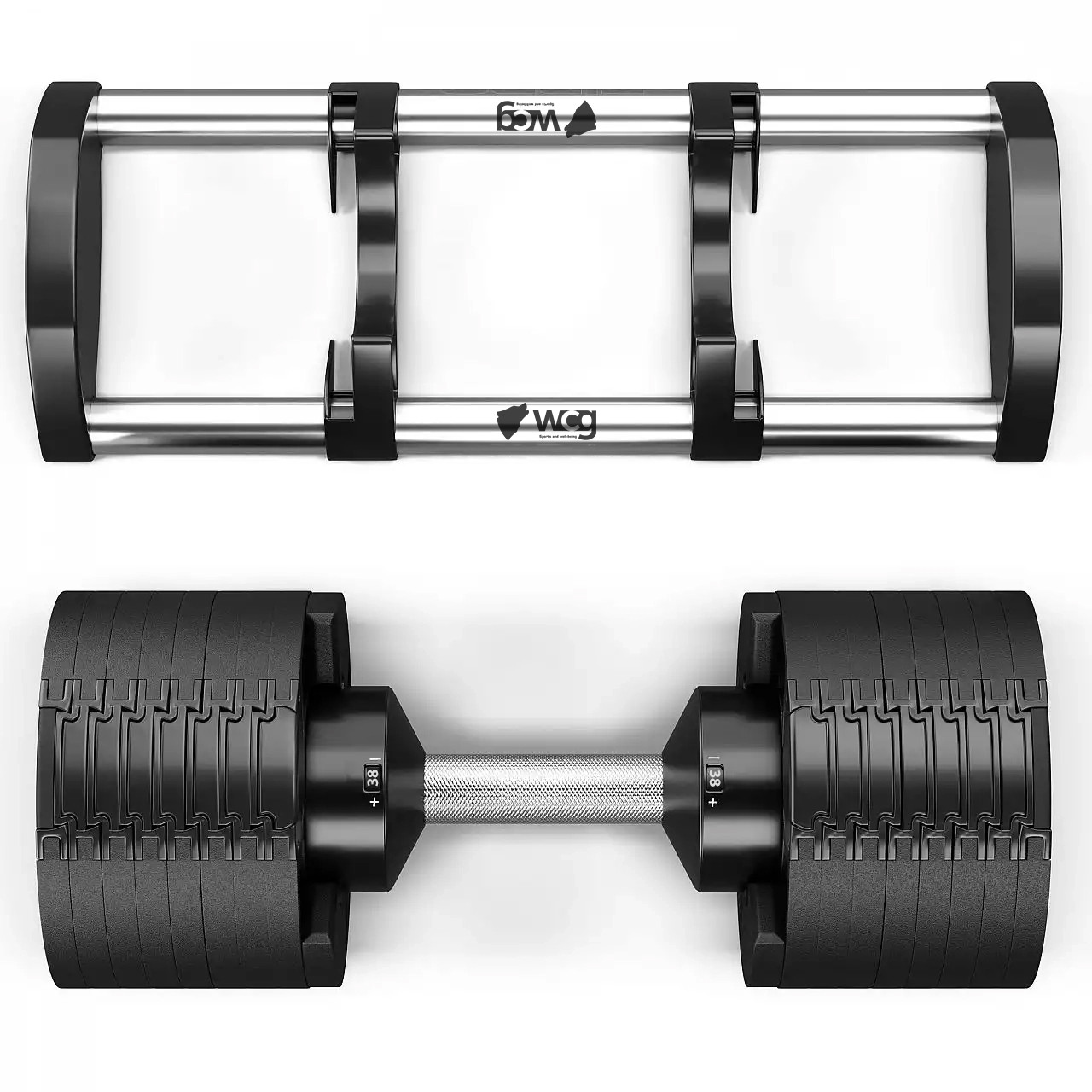 Гантеля стальная разборная регулируемая WCG 38 кг 16 уровней 5,5-38 кг Черный (01038M1) - фото 12 Гантеля стальная разборная регулируемая WCG 38 кг 16 уровней 5,5-38 кг Черный (01038M1) - фото 12
