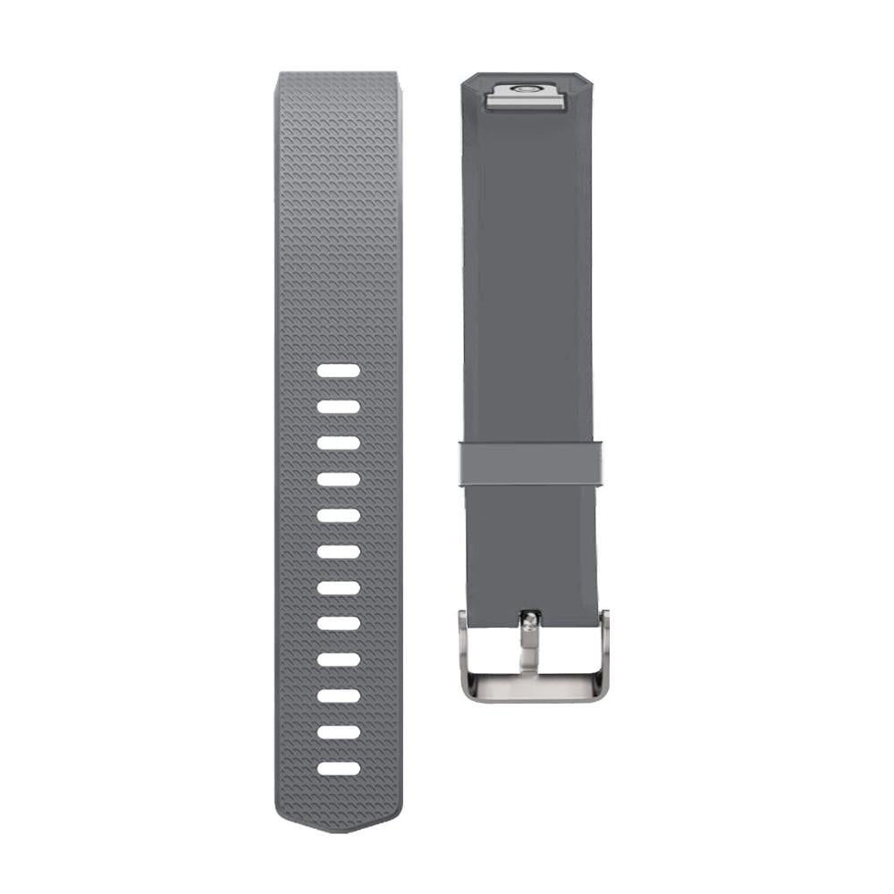 Силіконовий ремінець для фітнес браслета Fitbit Charge 2 Grey (660836583) - фото 5