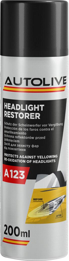 Средство защиты фар от пожелтения Autolive Headlight Restorer Spray 200 мл (A123)