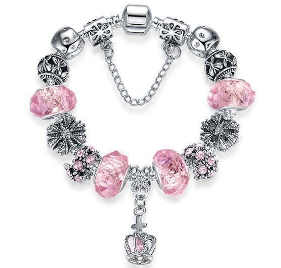 Браслет женский Primo Korona с шармами Pink (660720537)