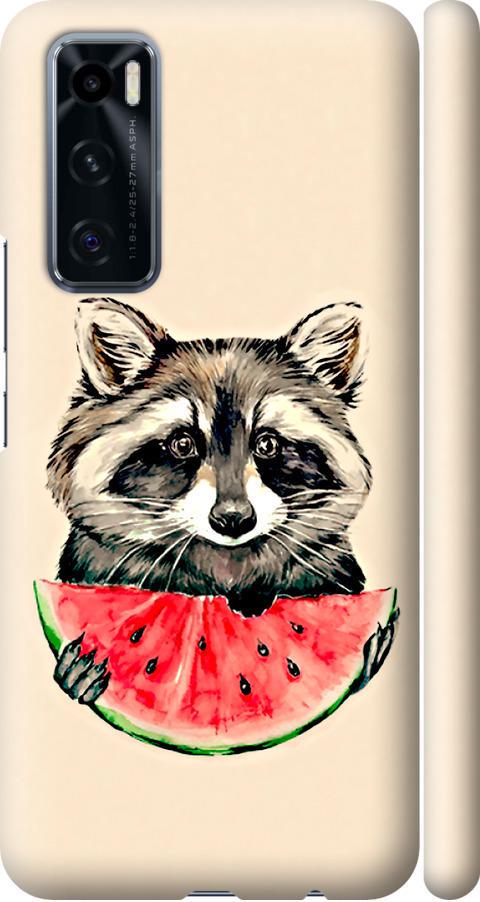 Чехол на Vivo V20 SE Енотик с арбузом (4605m-2128-42517)
