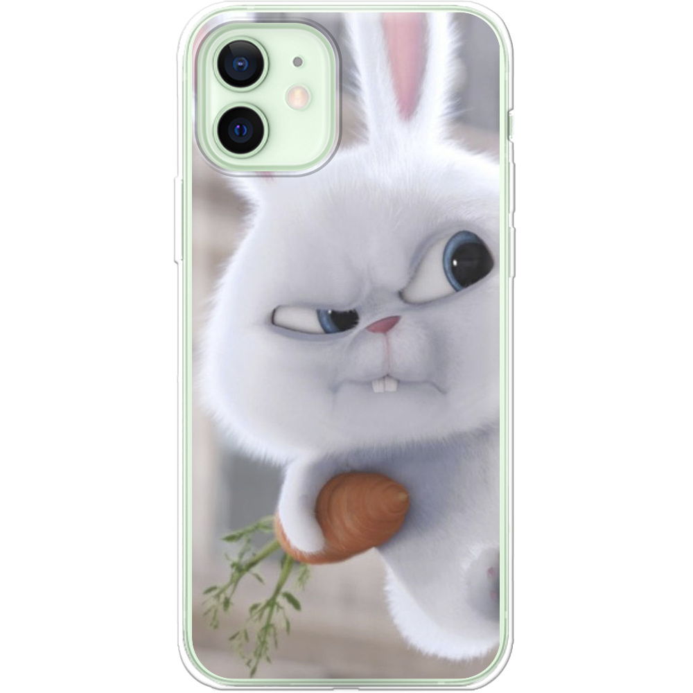 Чехол Boxface iPhone 12 Rabbit Snowball Прозрачный силикон (41161-up1116-41086)