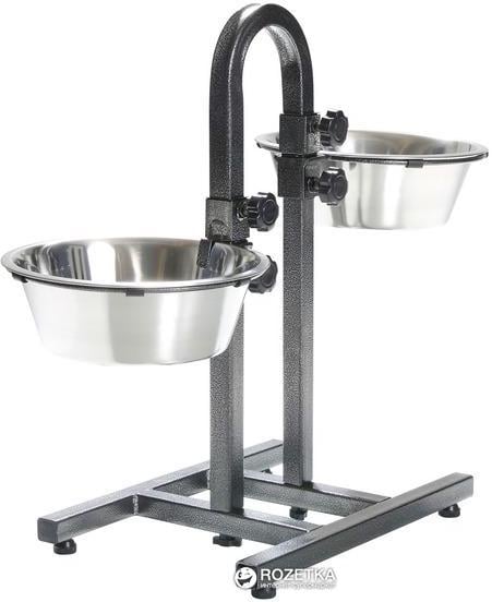 Подставка для собак Trixie с мисками нержавеющая сталь 2,8 л (4047974024973)