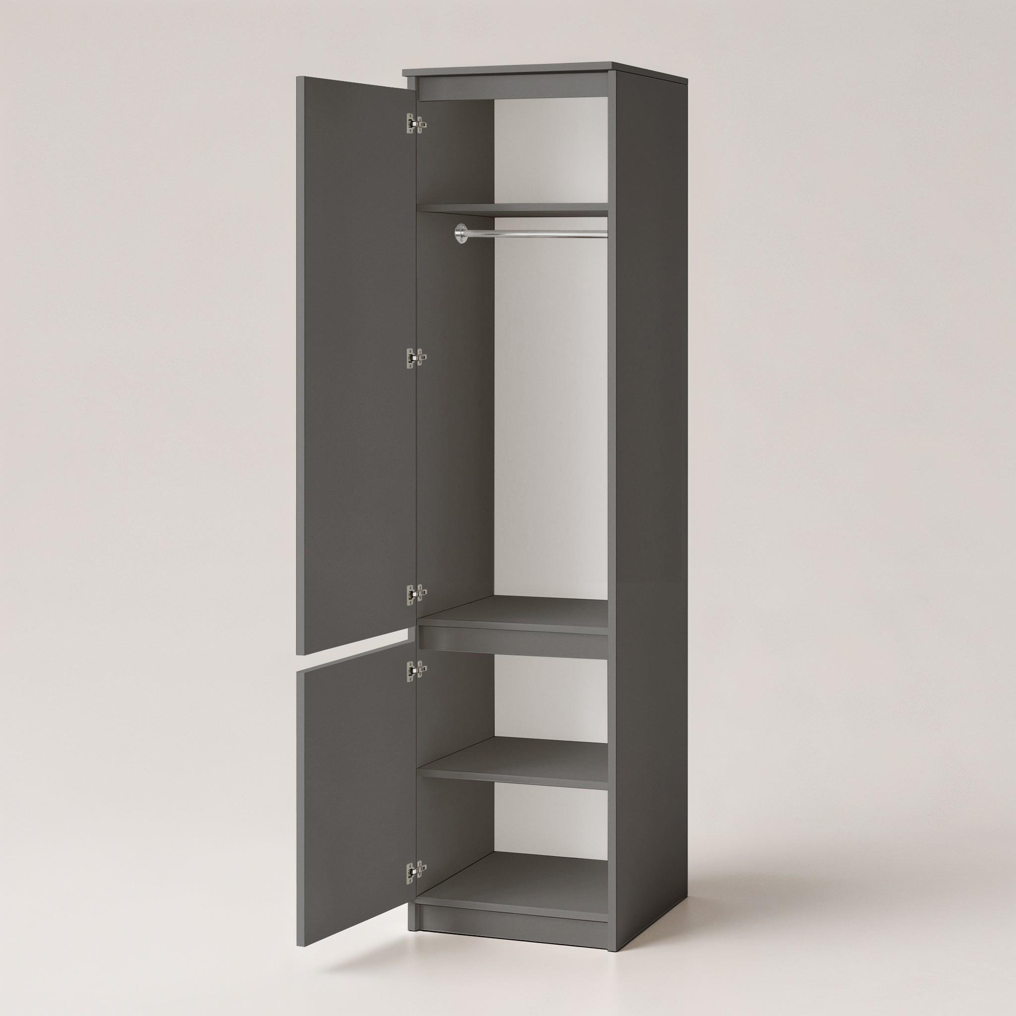 Шафа-пенал зі штангою T-218 500х498х2117 мм Антрацит - фото 2