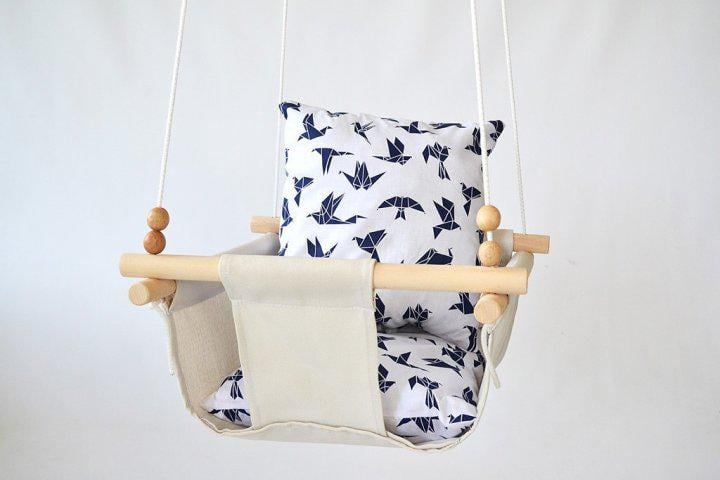 Дитяча гойдалка Infancy Орігамі Синій/Молочний (9677831) - фото 5 Дитяча гойдалка Infancy Орігамі Синій/Молочний (9677831) - фото 5