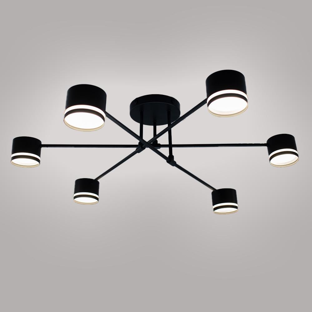 Люстра на 6 ламп ESLLSE GUSTAV 6xGX53 R 850x240 мм Чорний (10490)