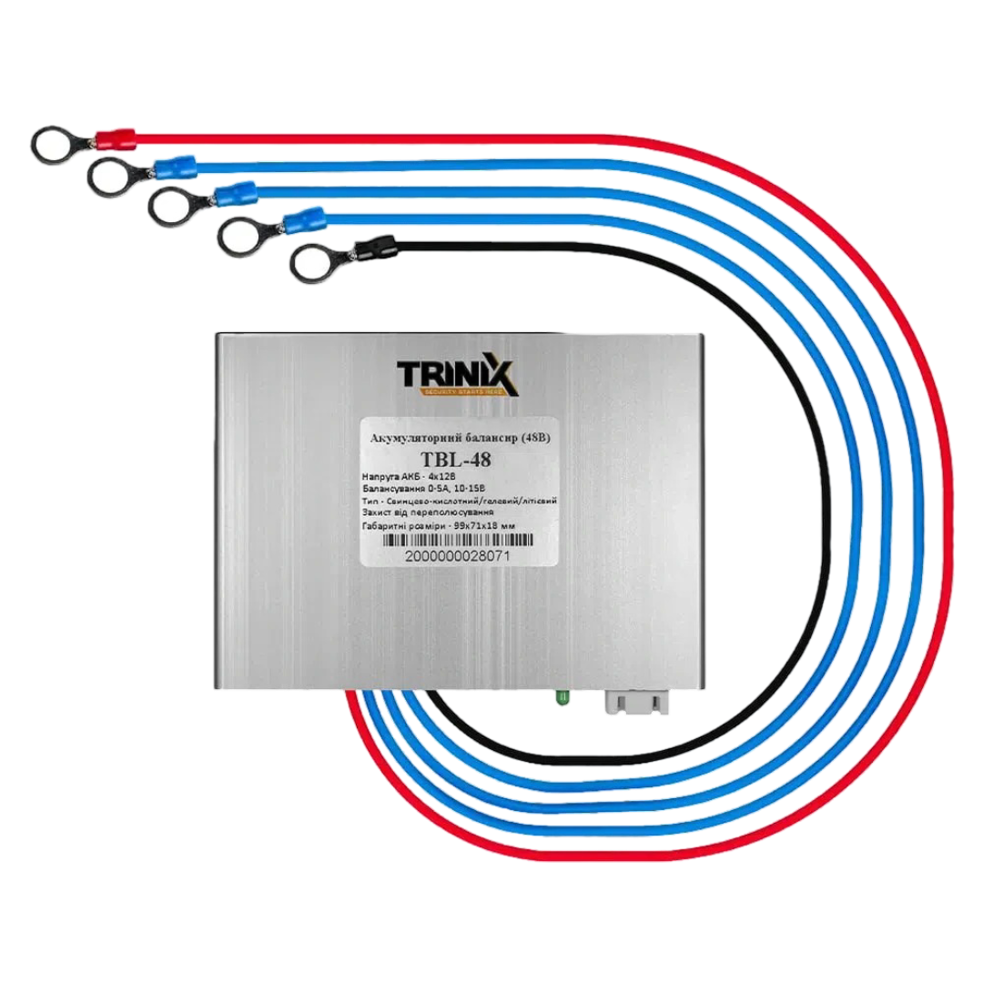Балансир аккумуляторный Trinix TBL-48 для 4 АКБ по 12V систем 48V Серый (27918065)