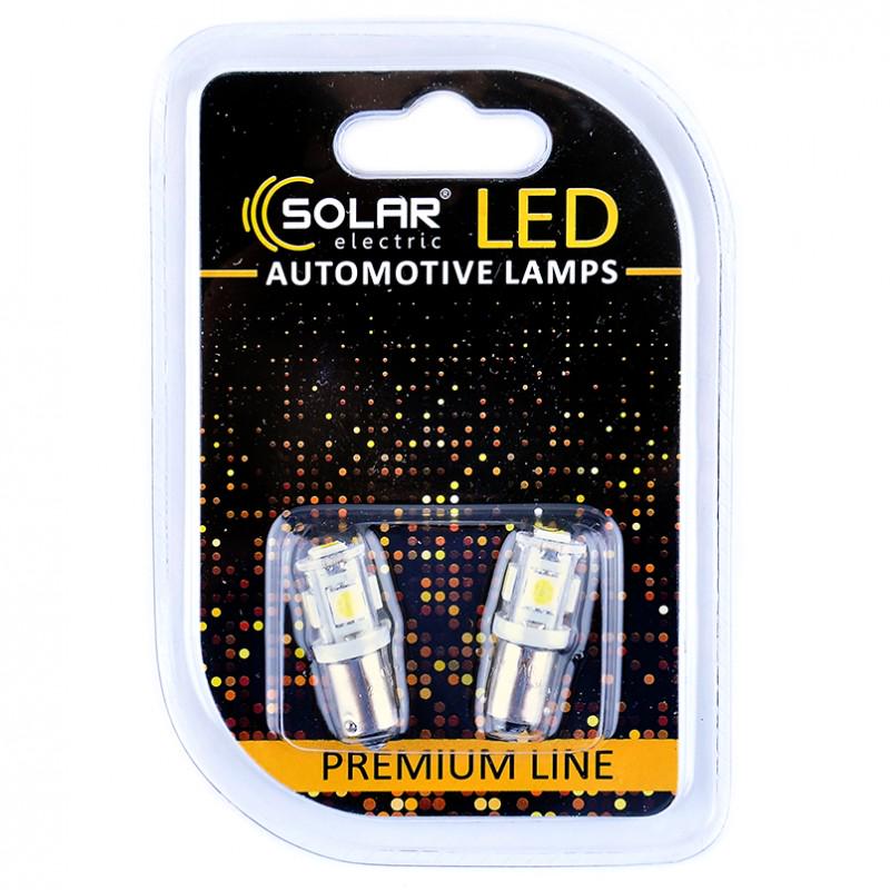 Лампи світлодіодні Solar Premium Line T8.5 BA9s 5SMD 5050 24 V 2 шт. White (SL2531)