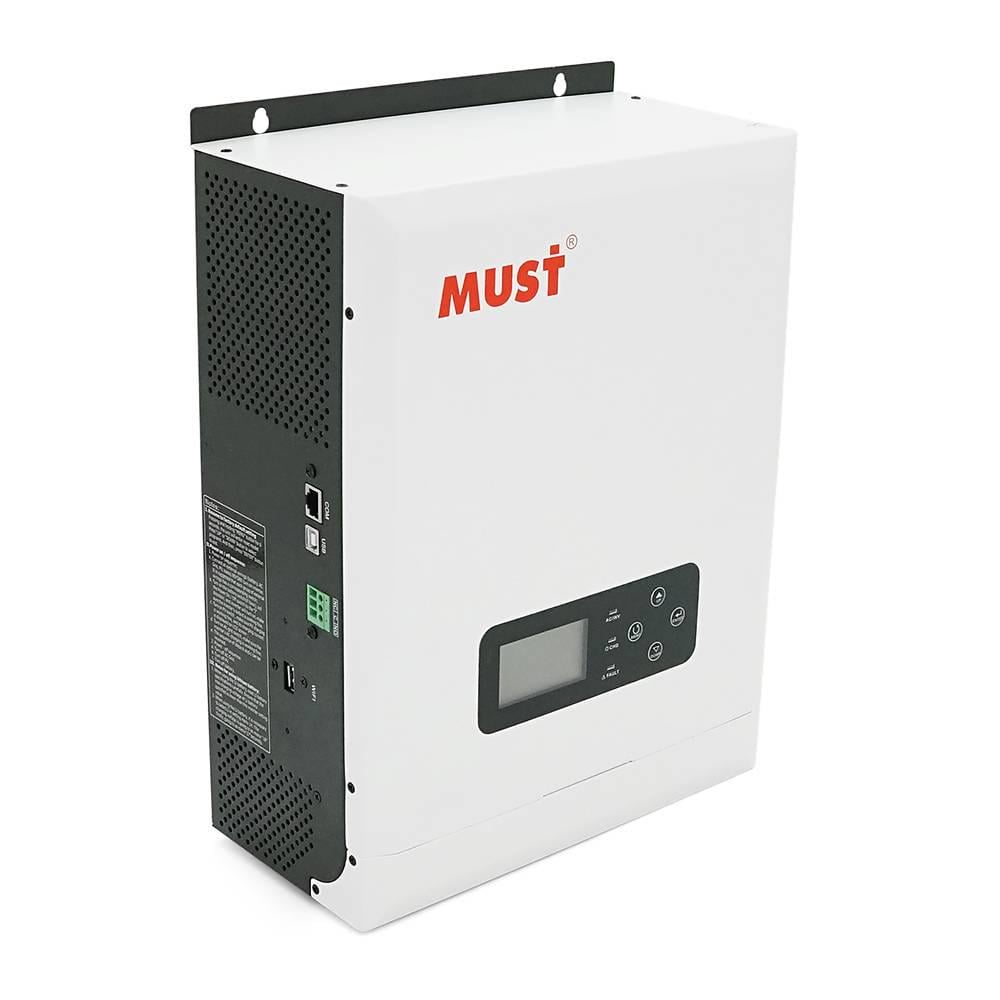 Інвертор гібридний MUST PV18-3024VMPK 3000W 24V струм заряду 20/30A 230V/13A MPPT 60А 145 Vdc 272x355x100 мм 7,8 кг