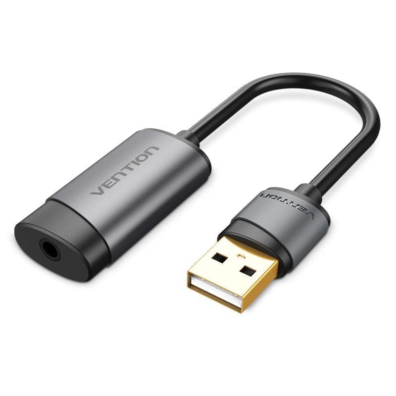 Звуковая карта внешняя Vention USB/3,5 мм 0,15 м Серый (CDJHB)