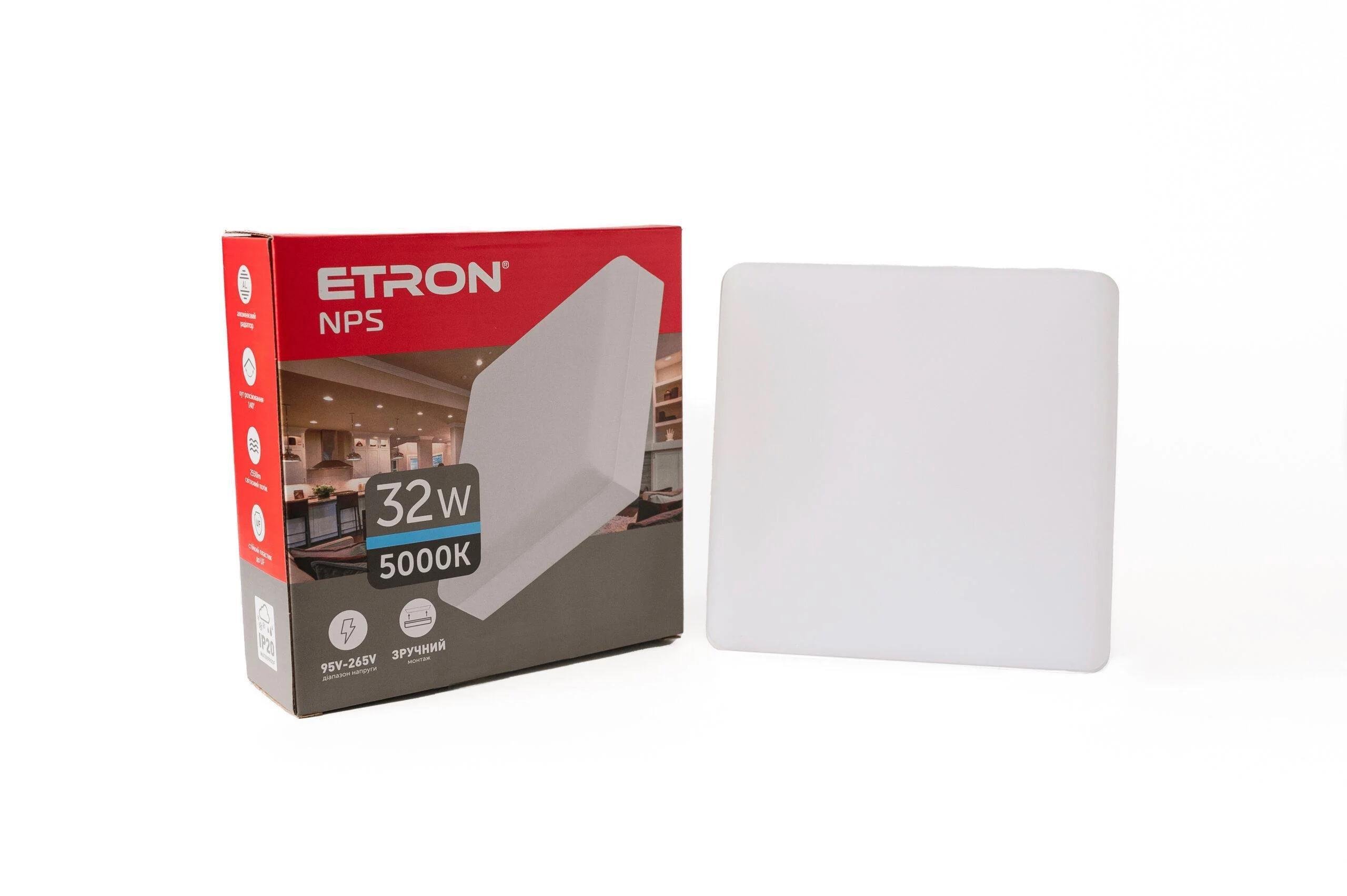 LED-світильник квадратний ETRON 1-EMP-784 NPS 32W 5000К ІР20 (27552732)