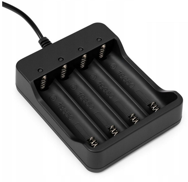 Зарядний пристрій HWD Charger на 4 акумуляторні батареї 18650 Li-Ion Чорний (1912660634)