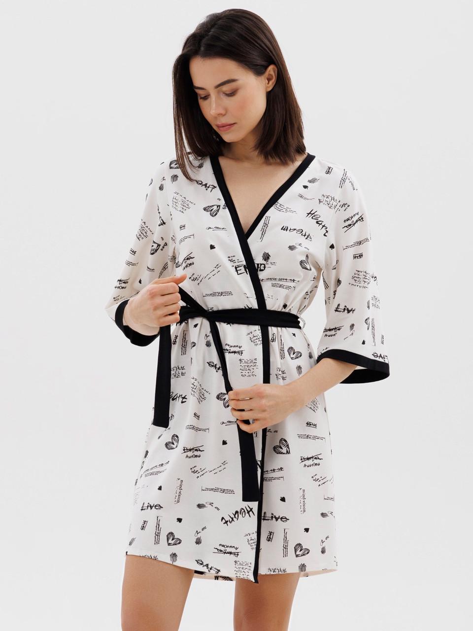 Халат жіночий Roksana бавовняний 3XL Білий (1770/16801) - фото 4 Халат жіночий Roksana бавовняний 3XL Білий (1770/16801) - фото 4