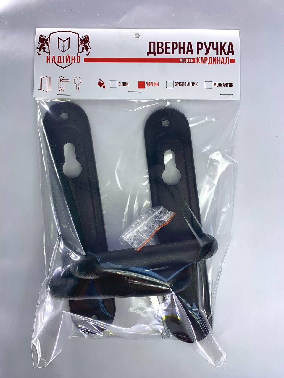 Дверная ручка Двери Белоцерковские Кардинал Черный (ab4-976)