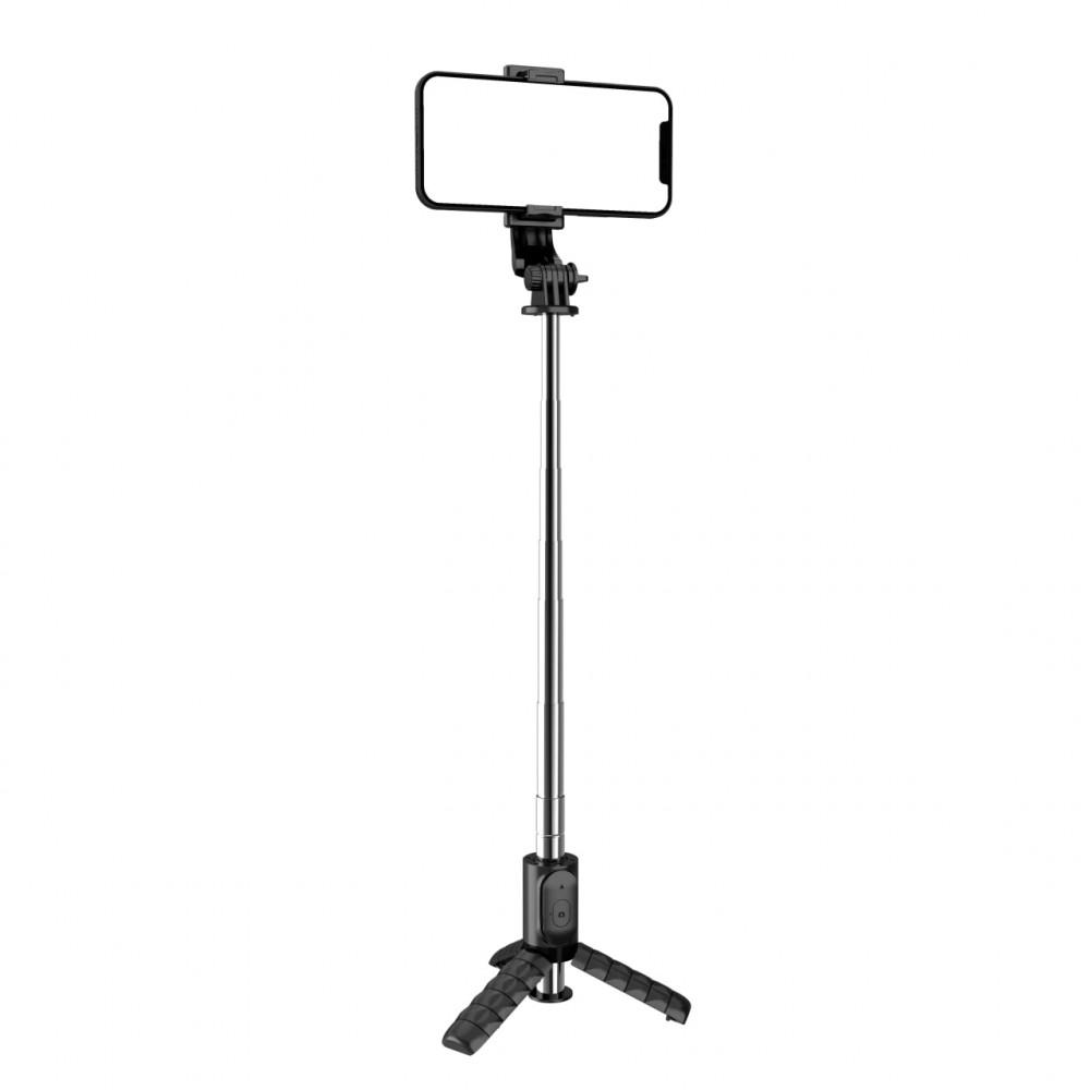 Селфи-монопод Q11 Tripod Button Bluetooth 0,74 м Black - фото 3