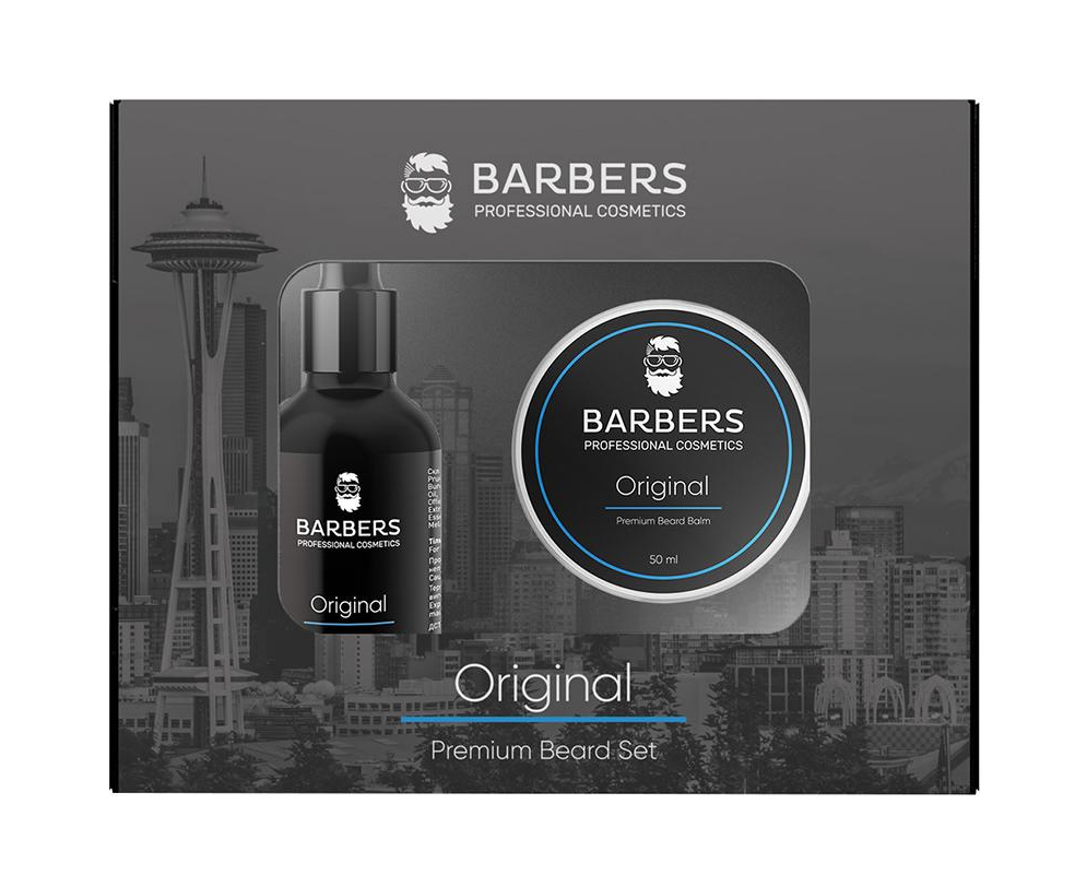 Набір для догляду за бородою BARBERS масло 30 мл/бальзам 50 мл (53649)