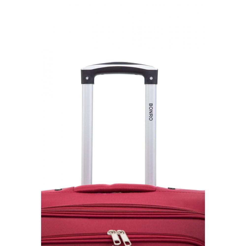 Валіза Bonro Tourist велика на 4 колесах Вишневий (10132802) - фото 8