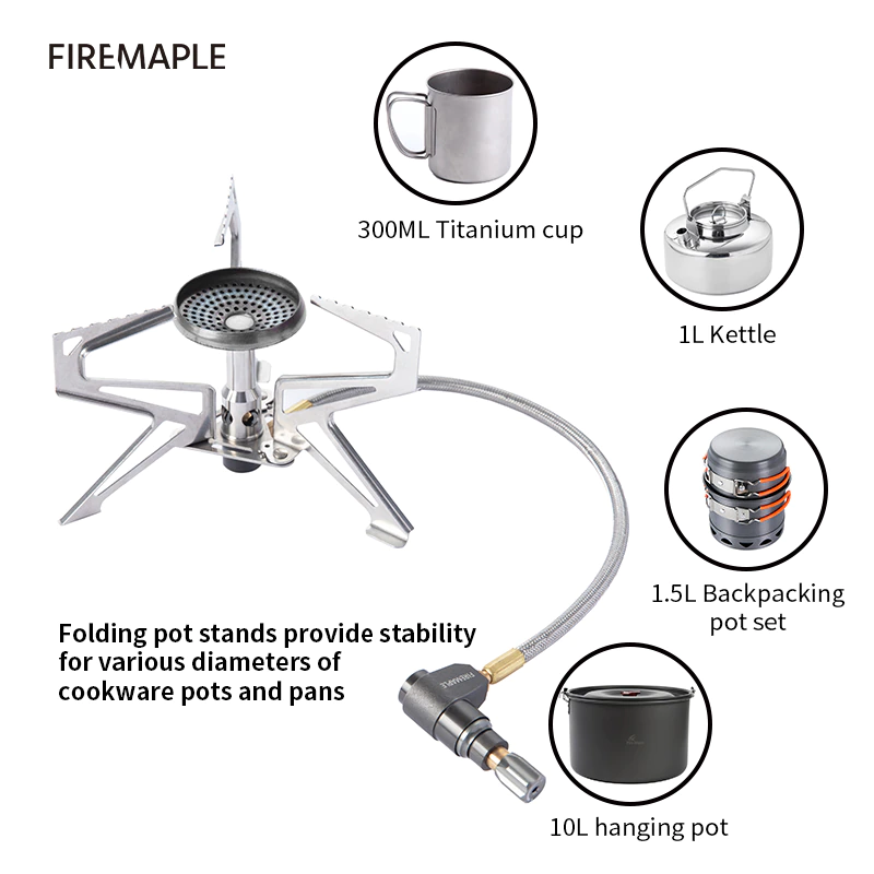 Пальник туристичний Fire-Maple POLARIS with hose з регулятор тиску - фото 4