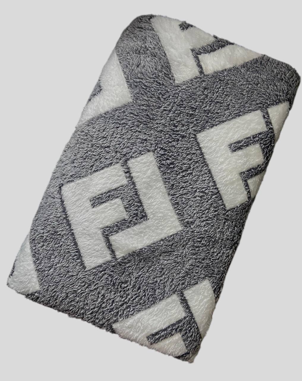 Плед мікрофібровий Koloco флісовий двоспальний 180х200 см Сірий