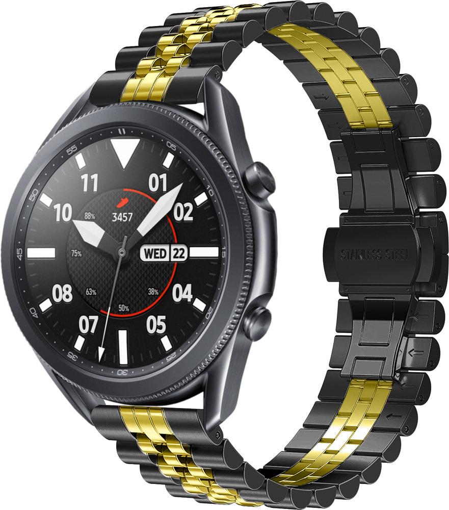 Браслет металлический Stech Line для Galaxy Watch 3 45mm Black Gold (29138-02)