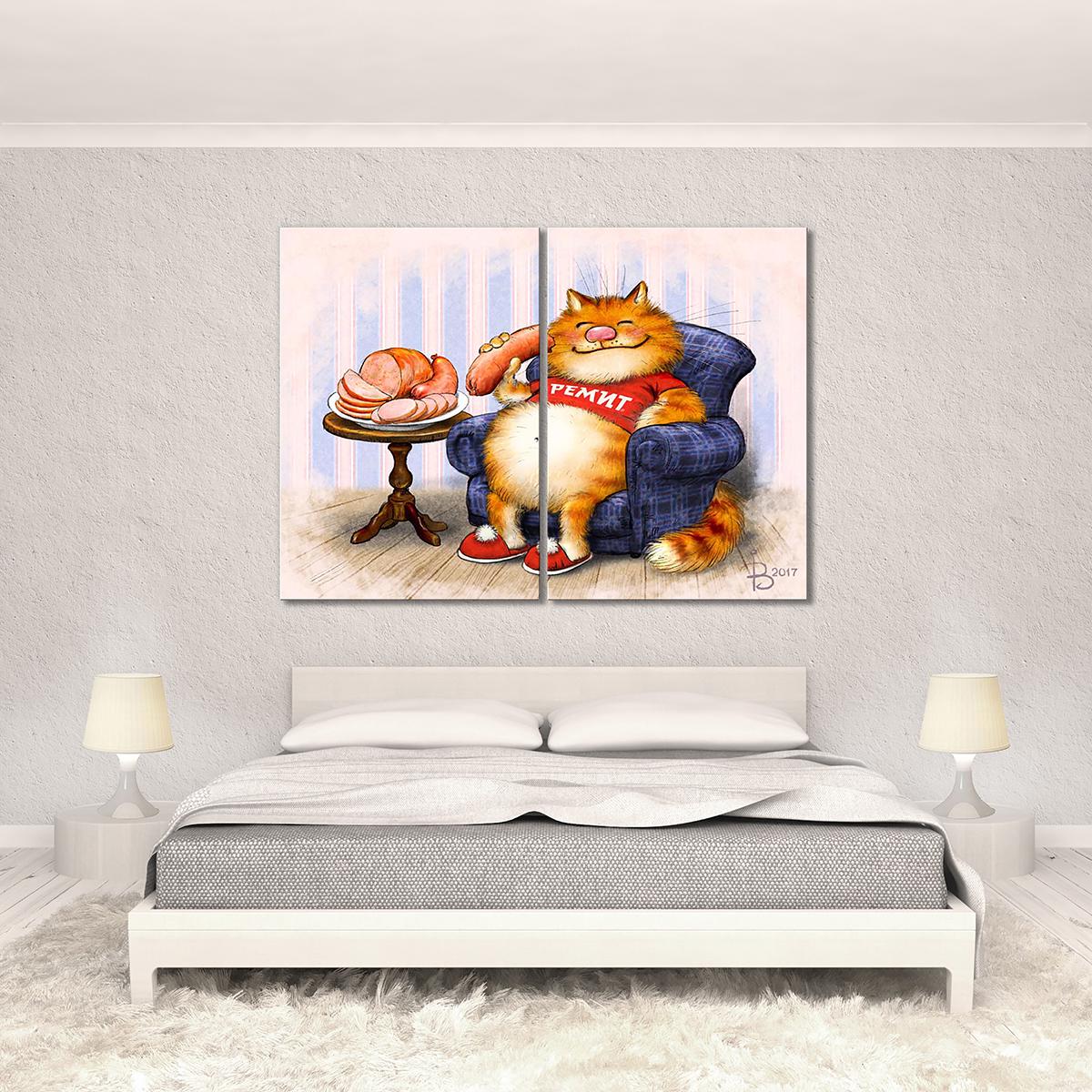 Модульная картина Перекус 2 модуля 30х45 см