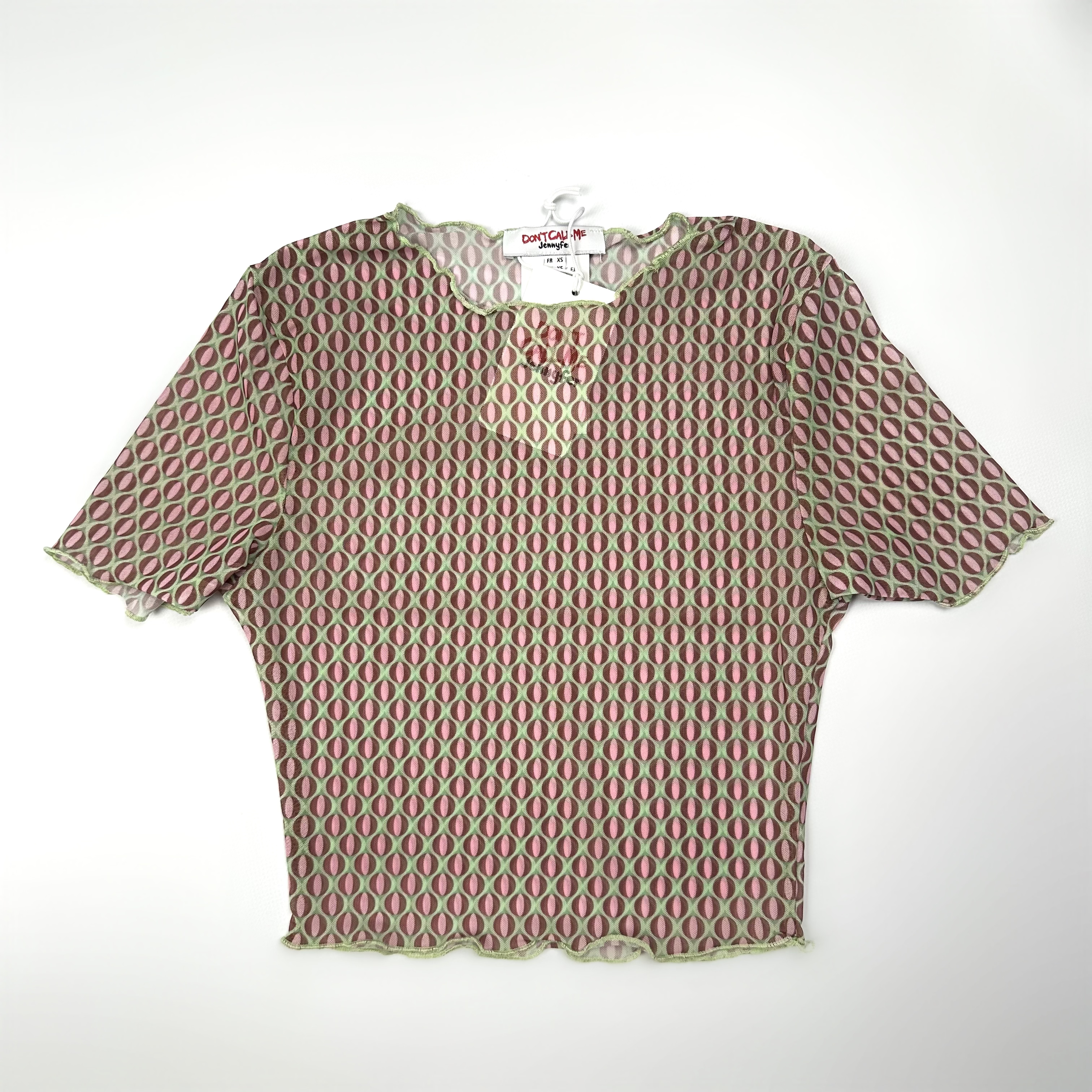 Топ женская сетка Jennyfer 241 XS Коричневый/Розовый (14488591)