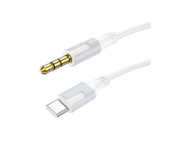 Кабель Aux Borofone BL19 Type-C male AUX 3,5 мм male 1 м White