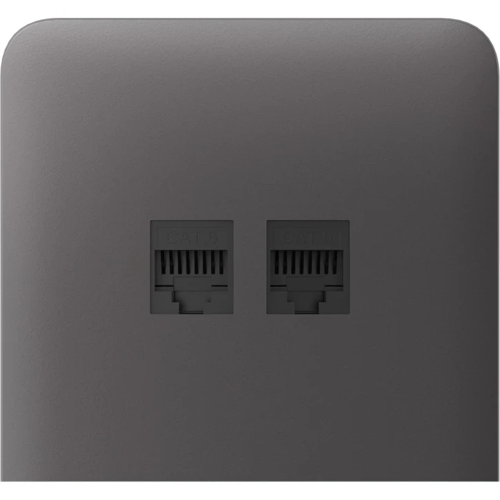 Панель бічна для вбудованої інтернет-розетки Ajax SideCover LAN vertical Grey (2890076345)