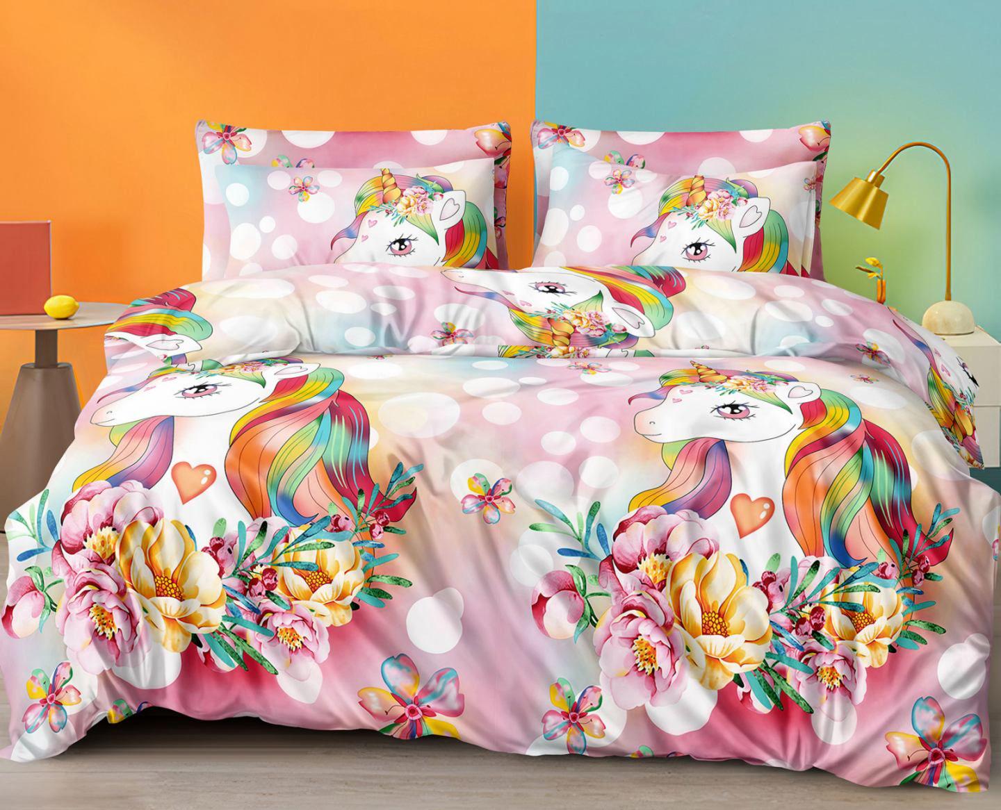 Комплект дитячої постільної білизни Магічний Єдиноріг полуторний бязь Голд Lux 150x220 см (29371470)