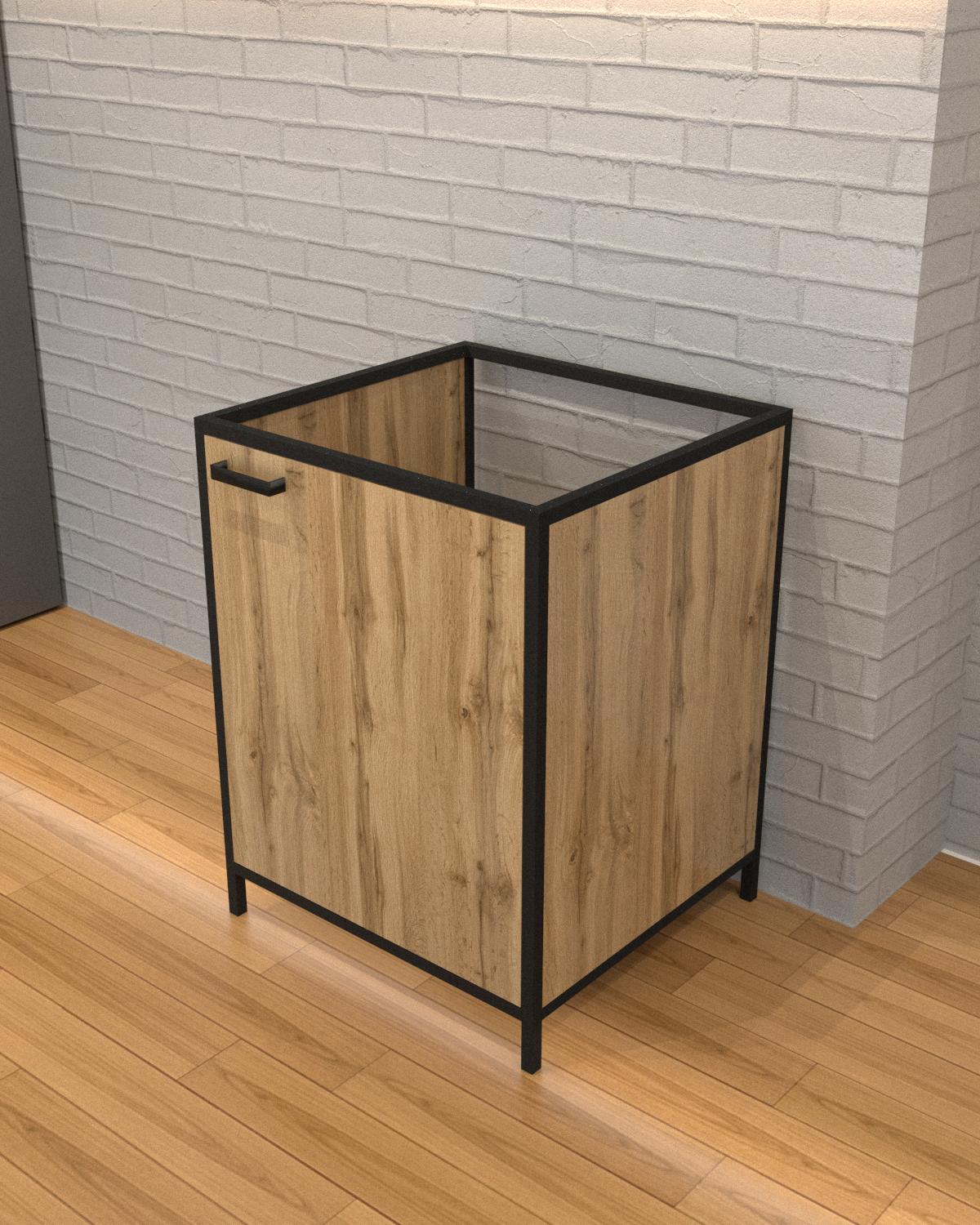 Тумба под мойку EcoLoft Фларо DSP-1330-1 в стиле лофт Дуб Аппалачи (31929539)