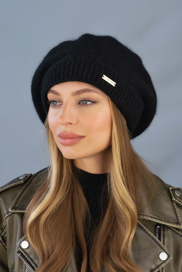 Берет на ножке Braxton Ализа женский Черный (7234)