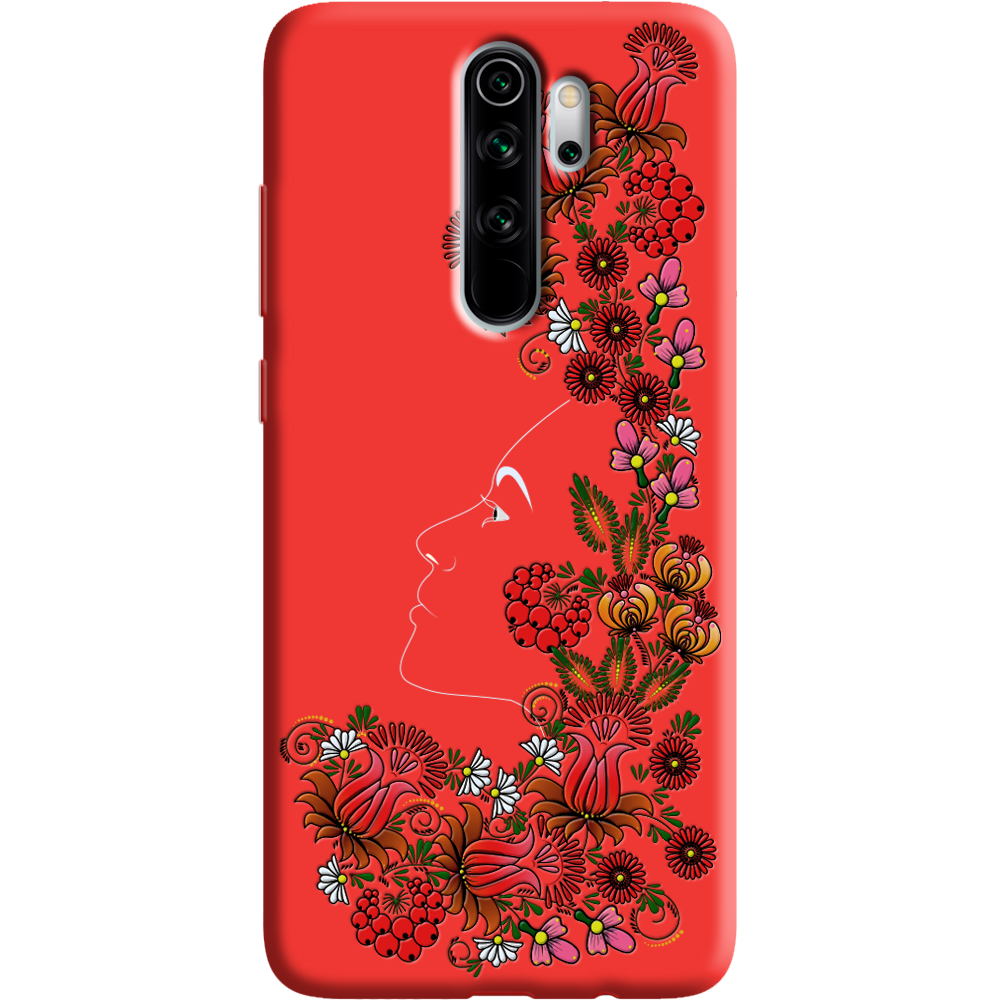 Чехол Boxface Xiaomi Redmi Note 8 Pro 3D Ukrainian Muse Красный силикон (38222-bk64-38666)