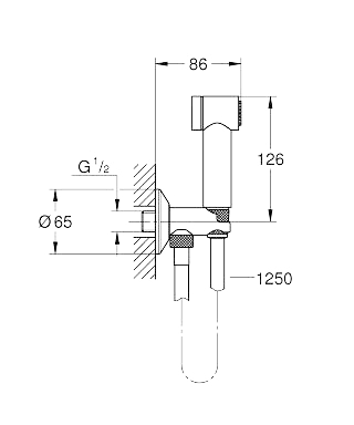 Душевой набор для гигиенического душа Grohe Sena Trigger Spray 26332000 (58129) - фото 2